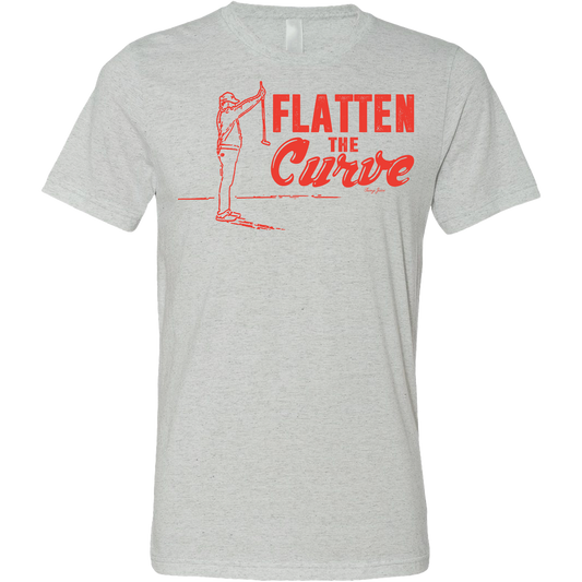 SwingJuice Golf Flatten The Curve Short Sleeve Unisex T-Shirt-Light Grey