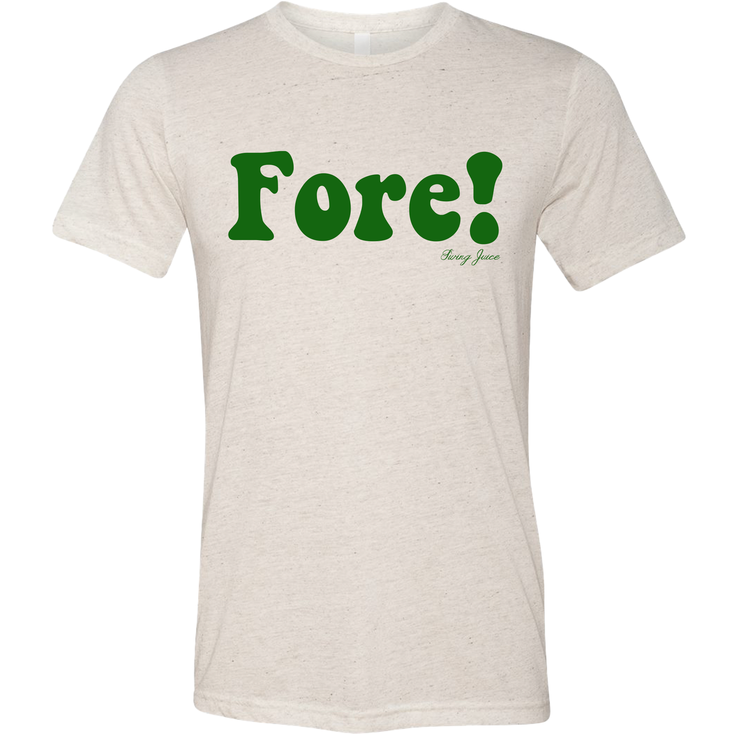 SwingJuice Golf FORE! Short Sleeve Unisex T-Shirt-Oatmeal