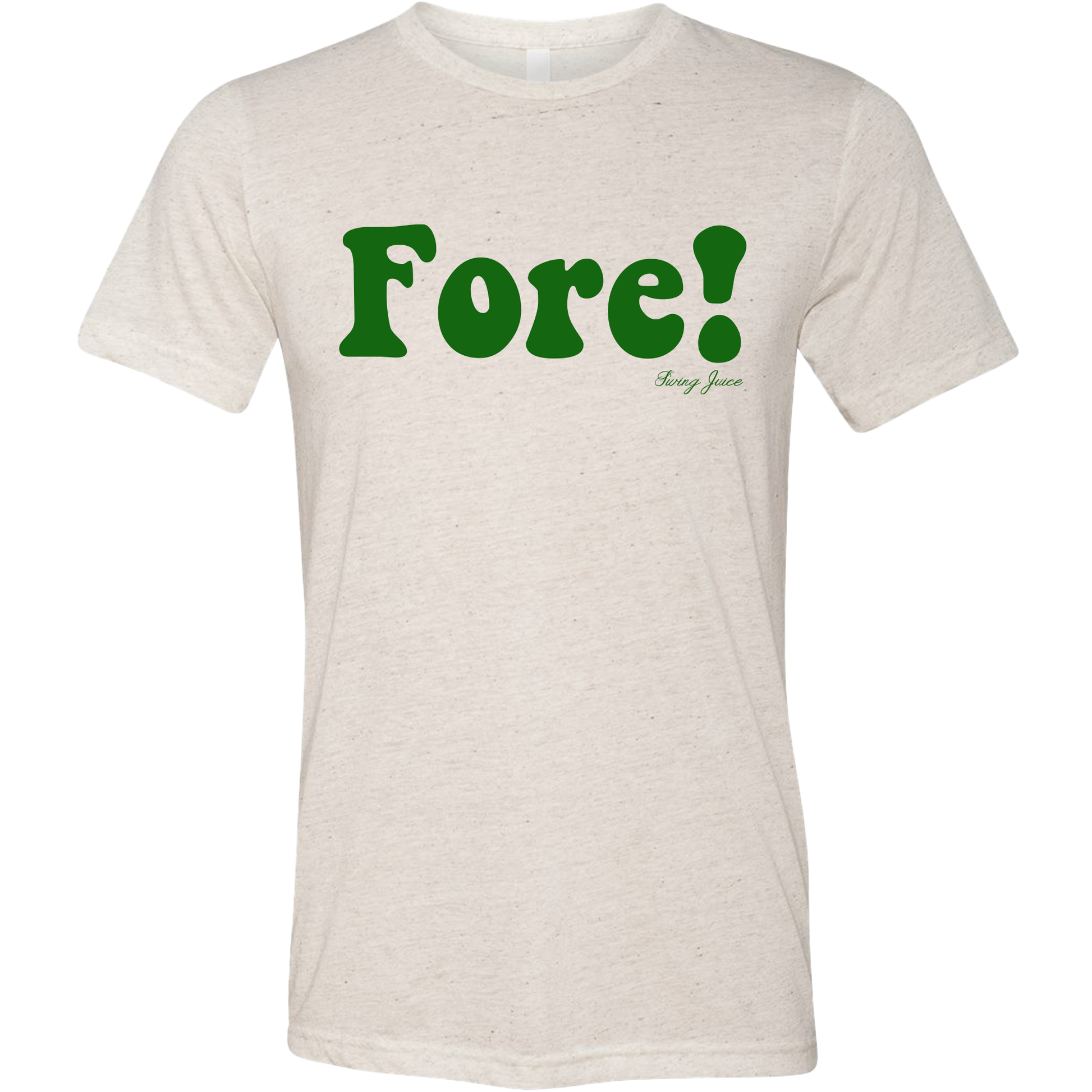 SwingJuice Golf FORE! Short Sleeve Unisex T-Shirt-Oatmeal