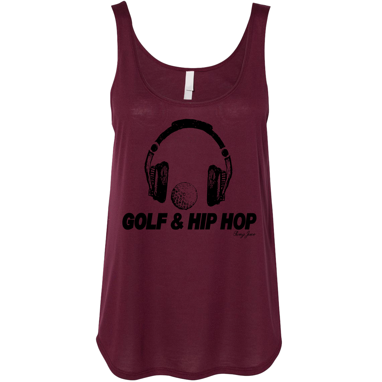 SwingJuice  Golf & Hip Hop Women's Relaxed Fit Tank Top-Maroon