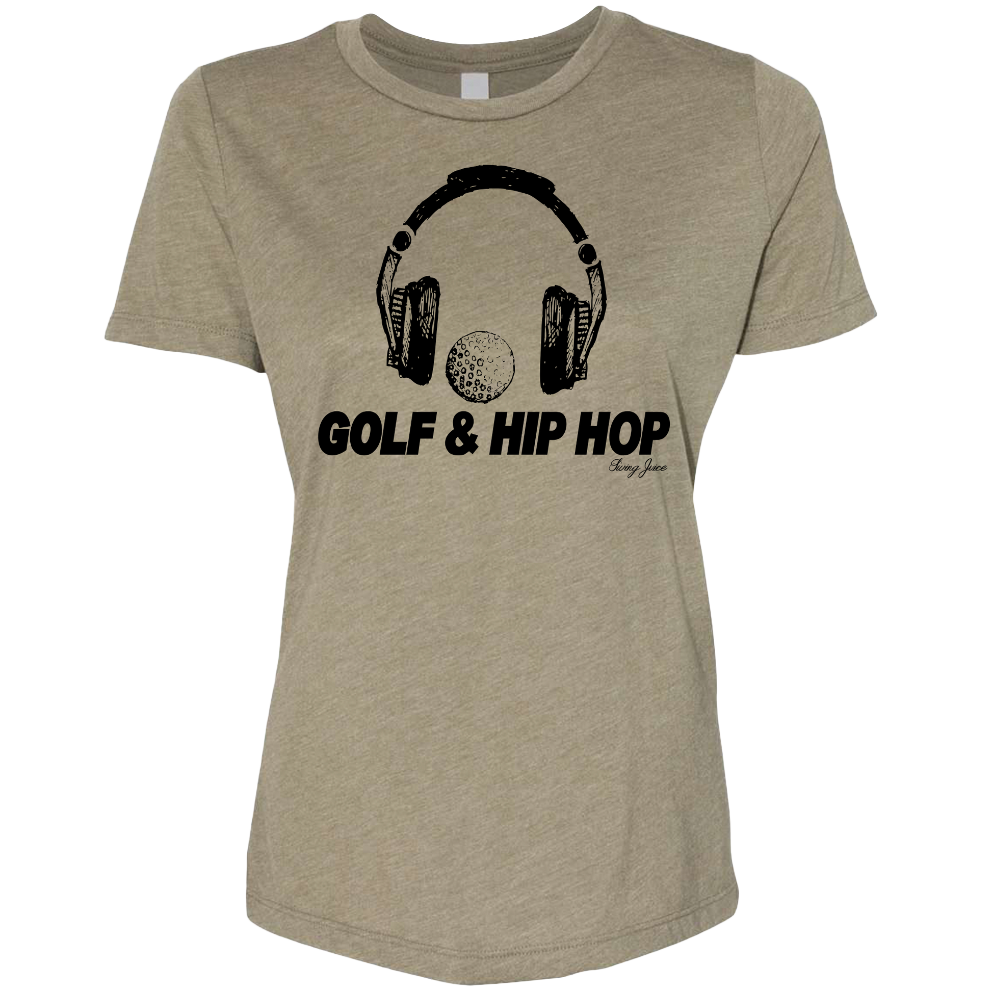 SwingJuice Golf & Hip Hop Women's Relaxed Fit Short Sleeve T-Shirt-Military Green