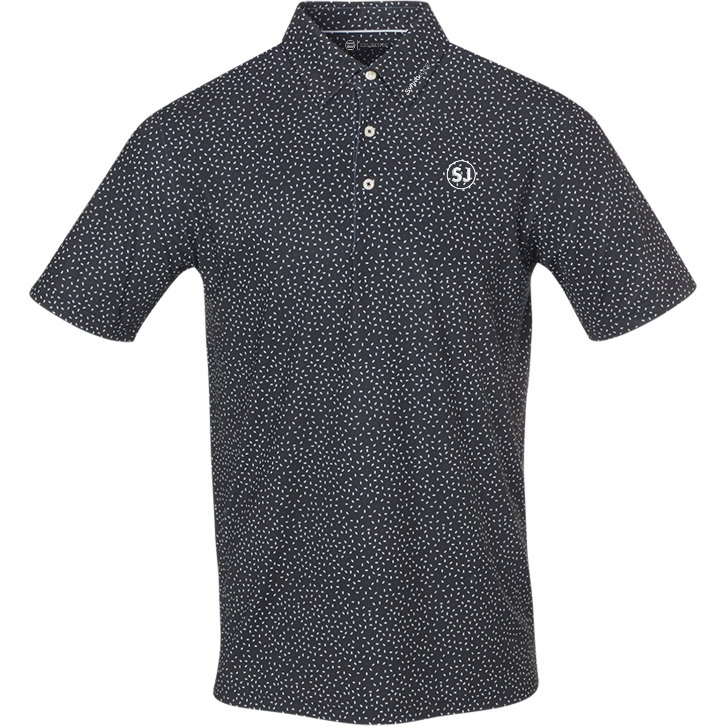 SwingJuice Golf Limited Edition Confetti Men's Performance Polo-Black