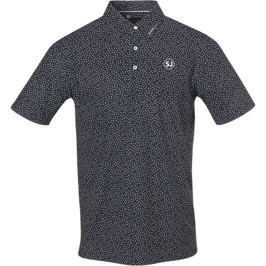 SwingJuice Golf Limited Edition Confetti Men's Performance Polo-Black