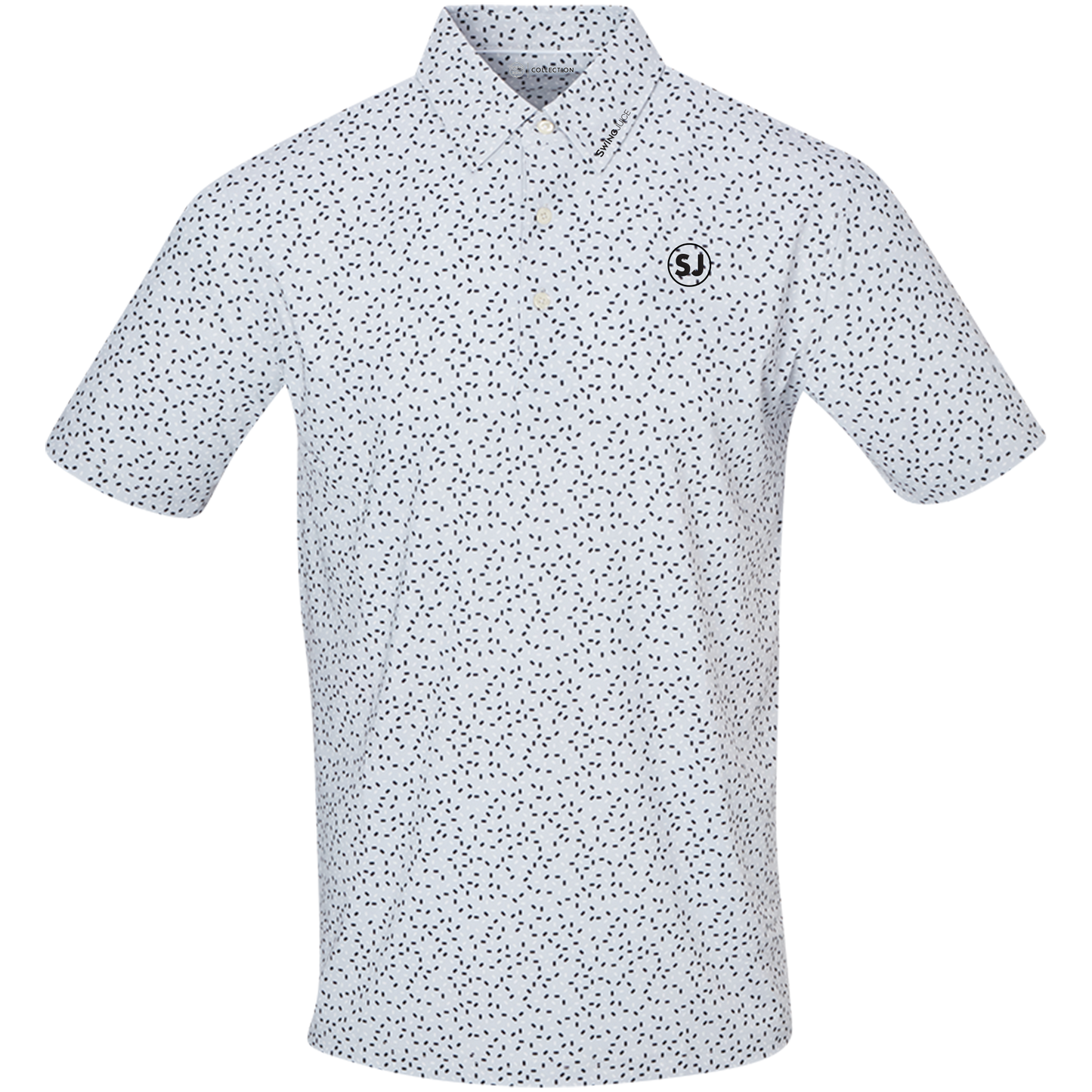 SwingJuice Golf Limited Edition Confetti Men's Performance Polo-Cloud