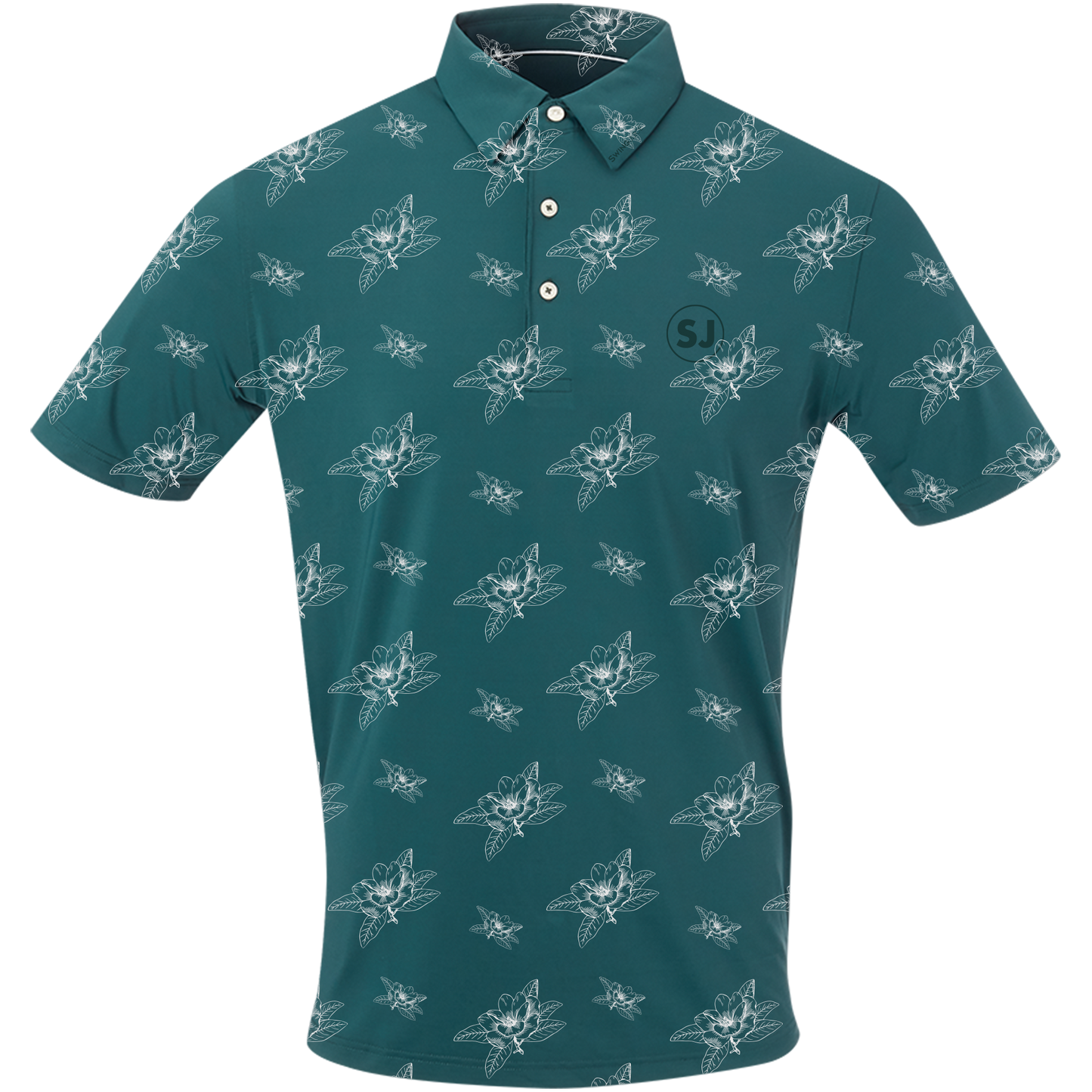 SwingJuice Golf Magnolia Men's Performance Polo-Pine