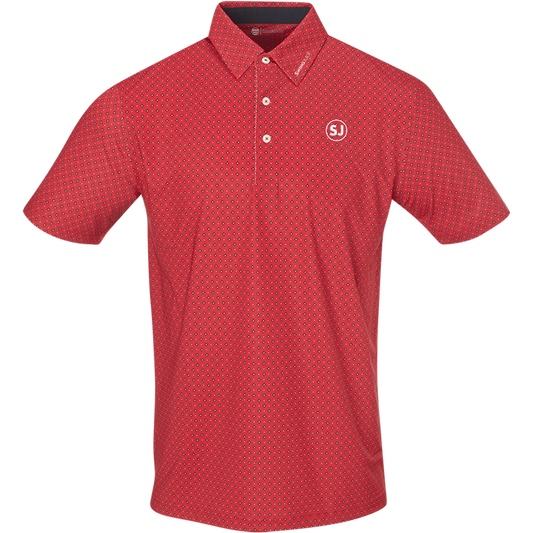 SwingJuice Golf Medalist Men's Performance Polo-Crimson