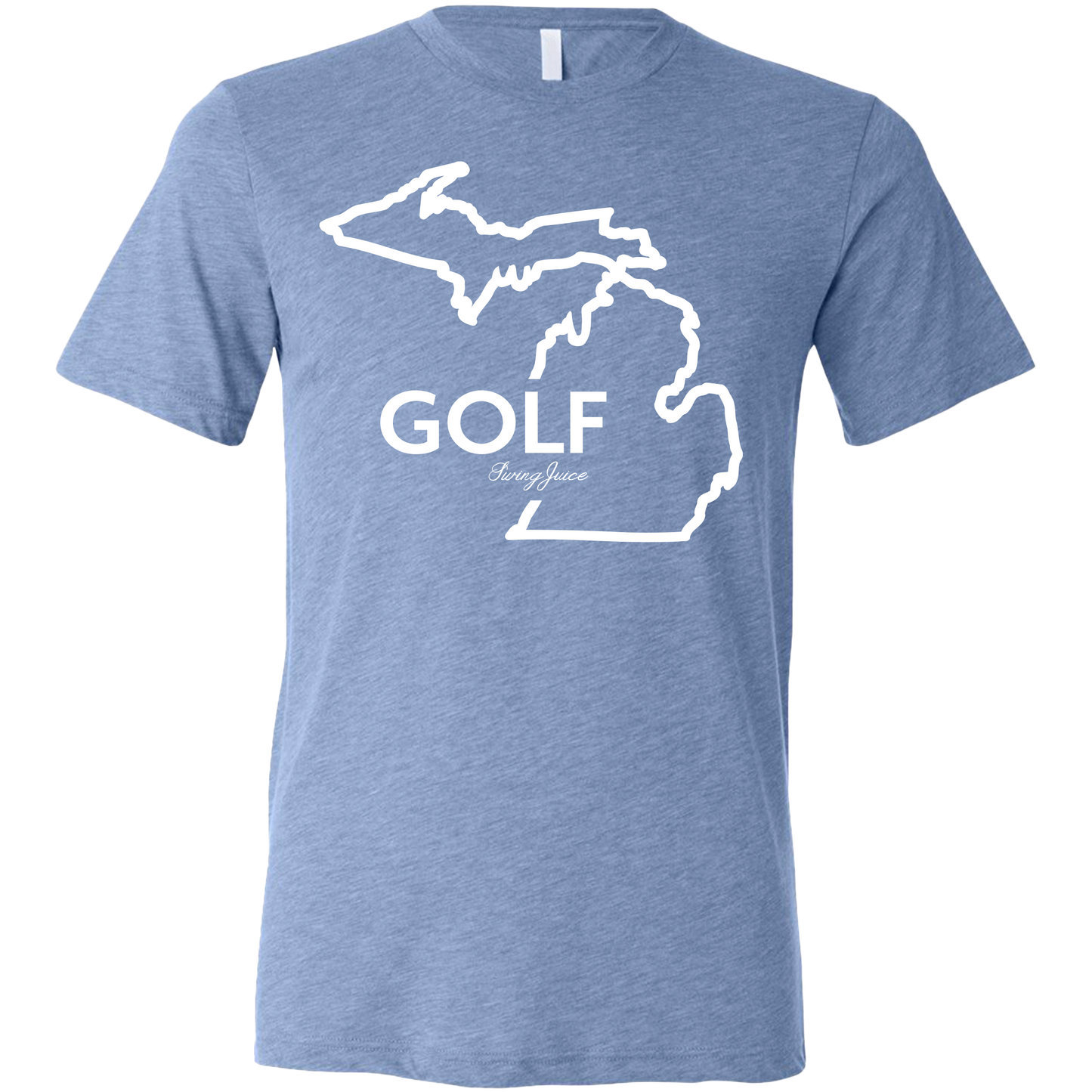 SwingJuice Golf Michigan Unisex Short Sleeve T-Shirt-Blue