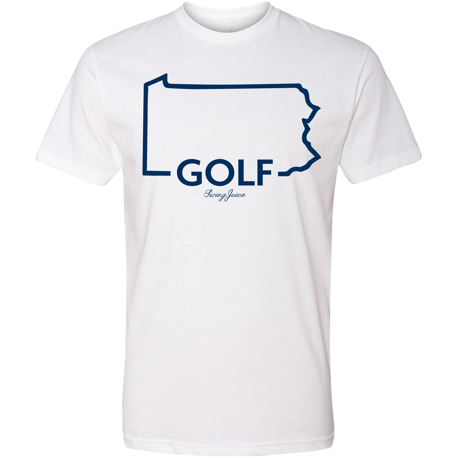 SwingJuice Golf Pennsylvania Unisex Short Sleeve T-Shirt-White