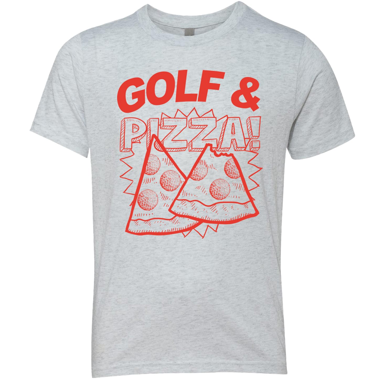 SwingJuice Golf & Pizza Kids Short Sleeve T-Shirt-Light Grey