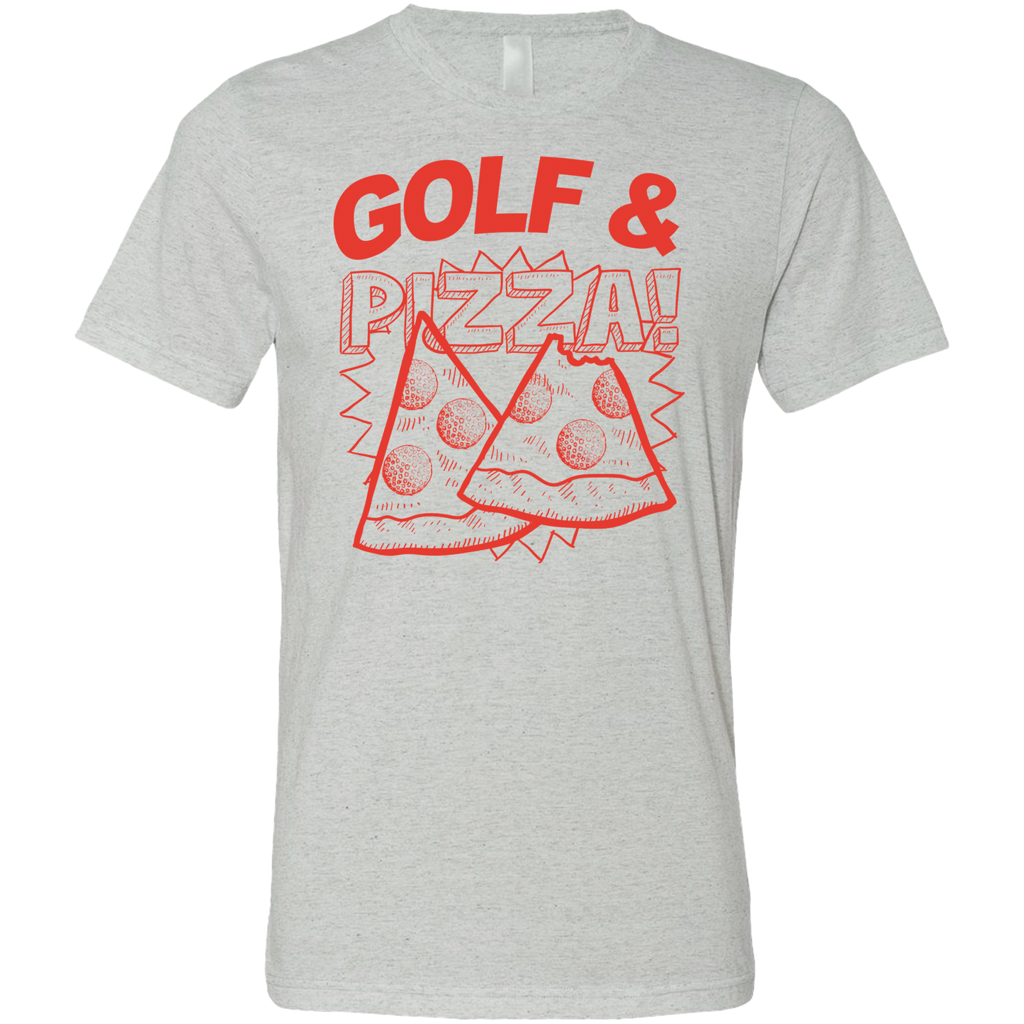 SwingJuice Golf & Pizza Unisex Short Sleeve T-Shirt-Light Grey