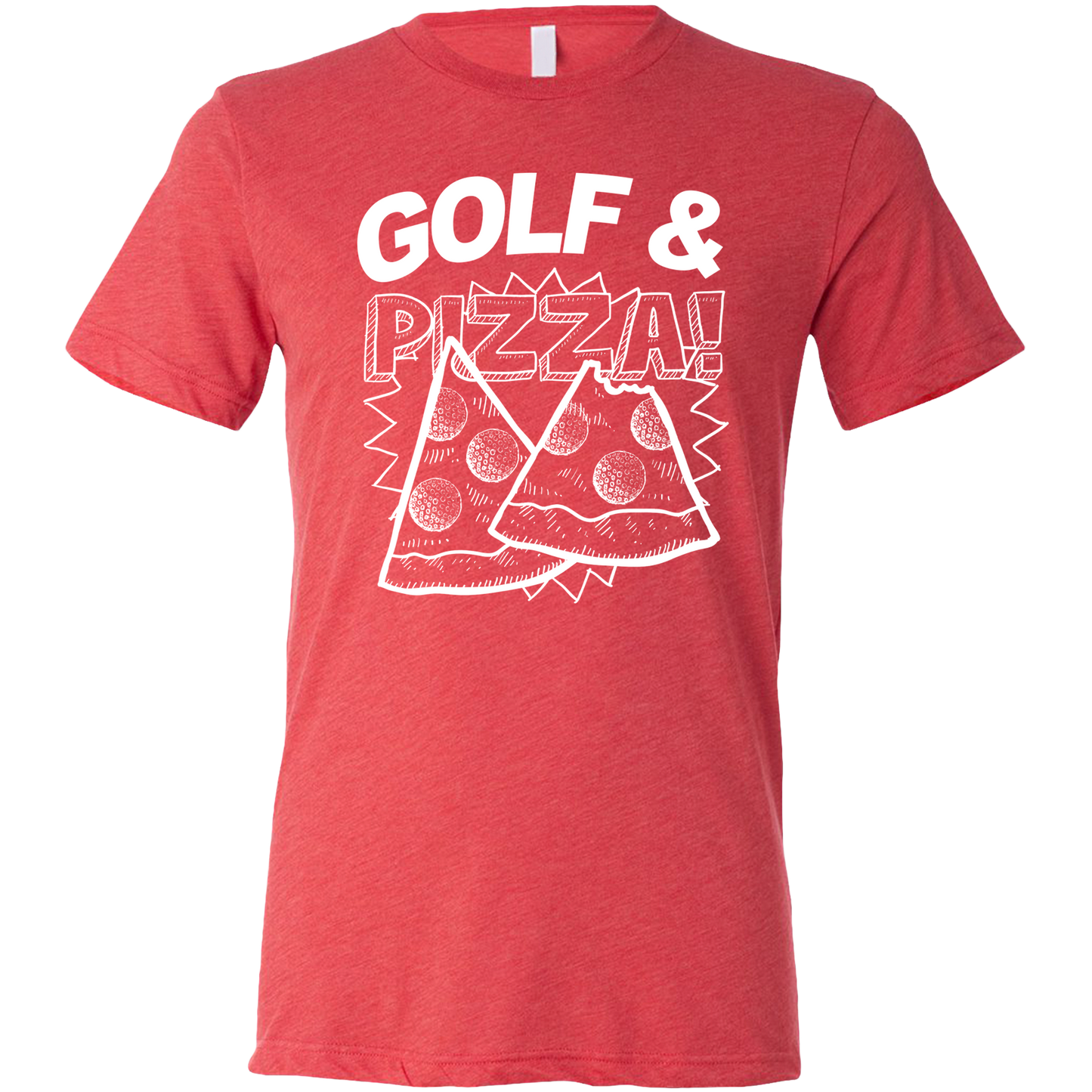 SwingJuice Golf & Pizza Unisex Short Sleeve T-Shirt-Red