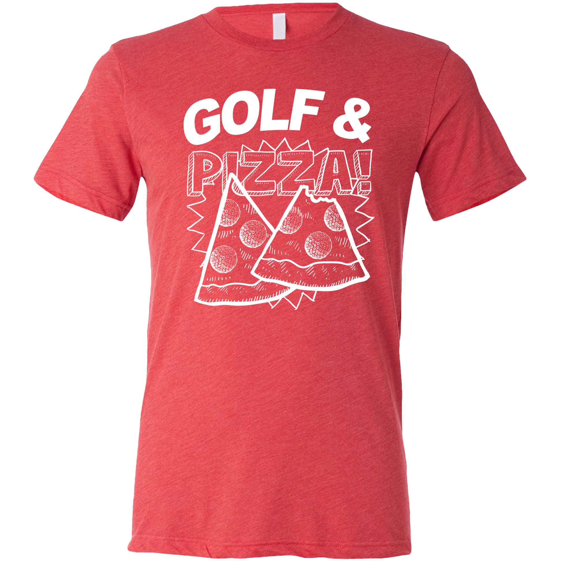 SwingJuice Golf & Pizza Unisex Short Sleeve T-Shirt-Red