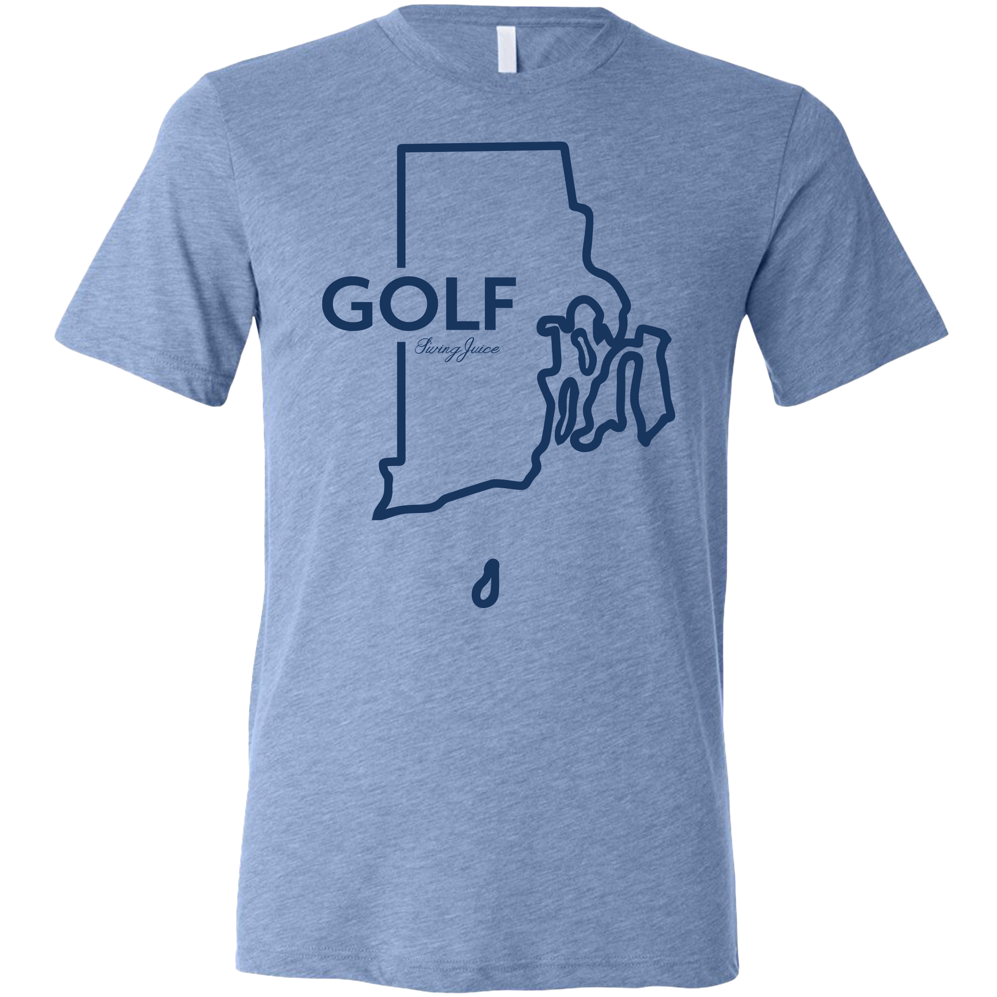 SwingJuice Golf Rhode Island Unisex Short Sleeve T-Shirt-Blue