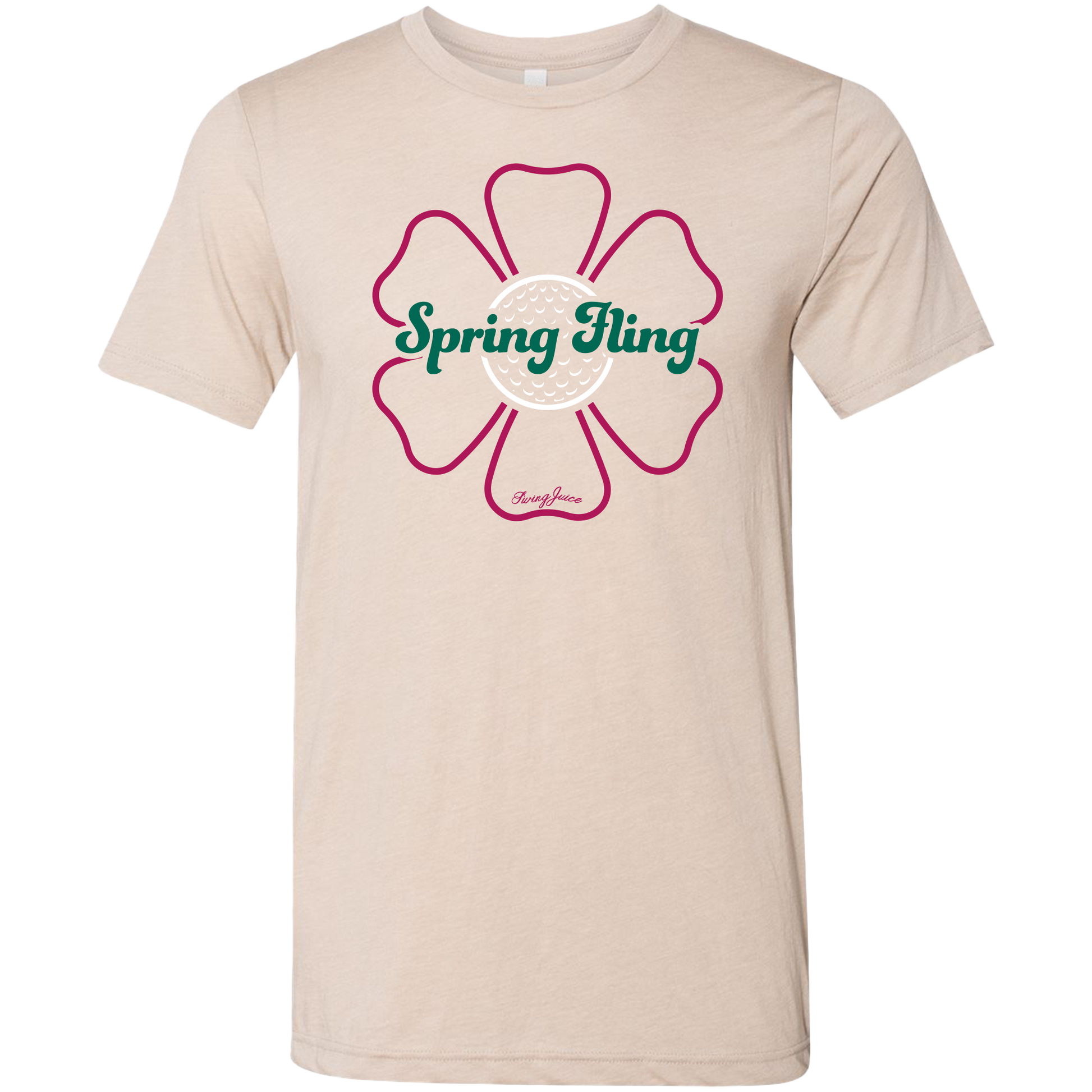 SwingJuice Golf Spring Fling Unisex Short Sleeve T-Shirt-Tan