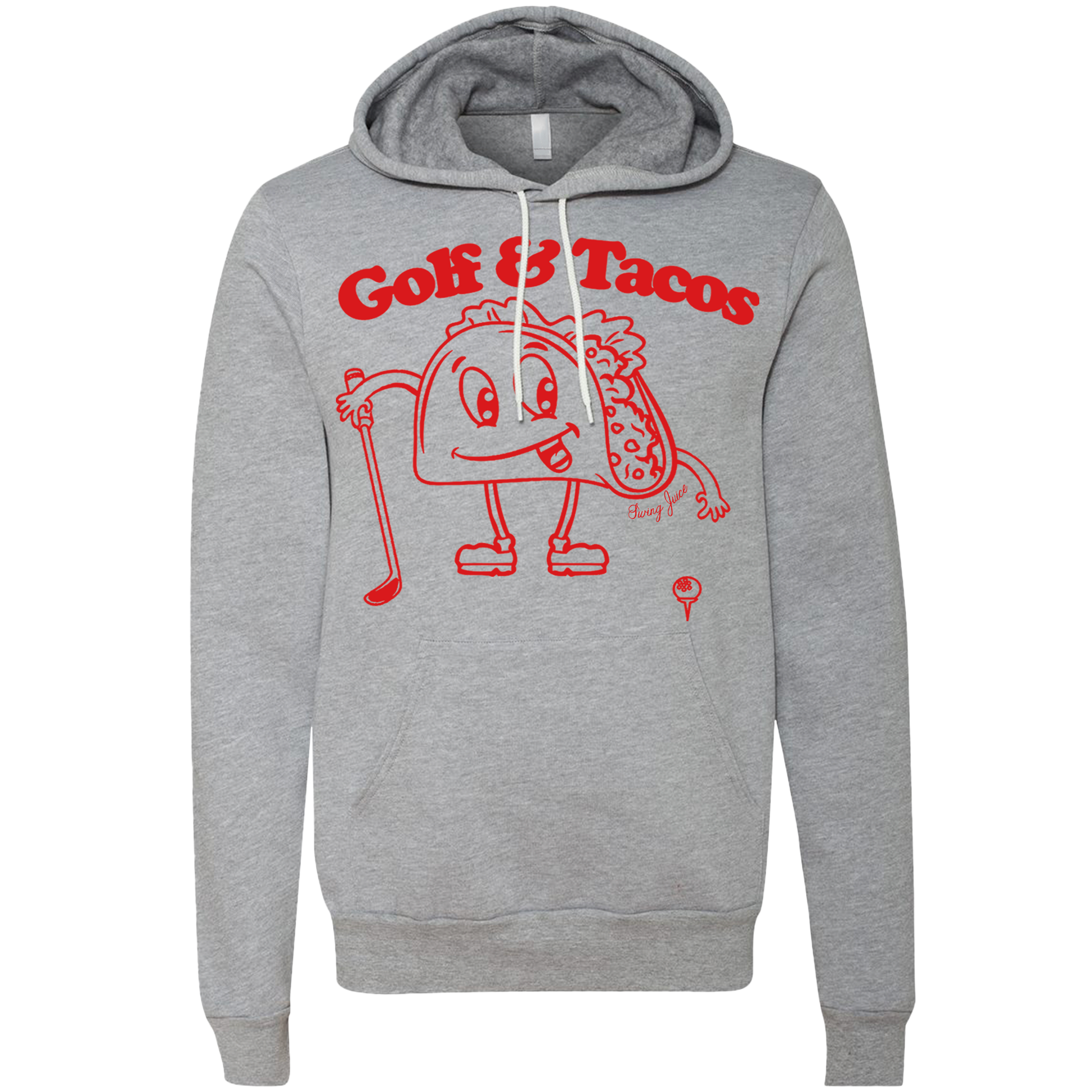 SwingJuice Golf & Tacos Unisex Long Sleeve Hoodie-Grey