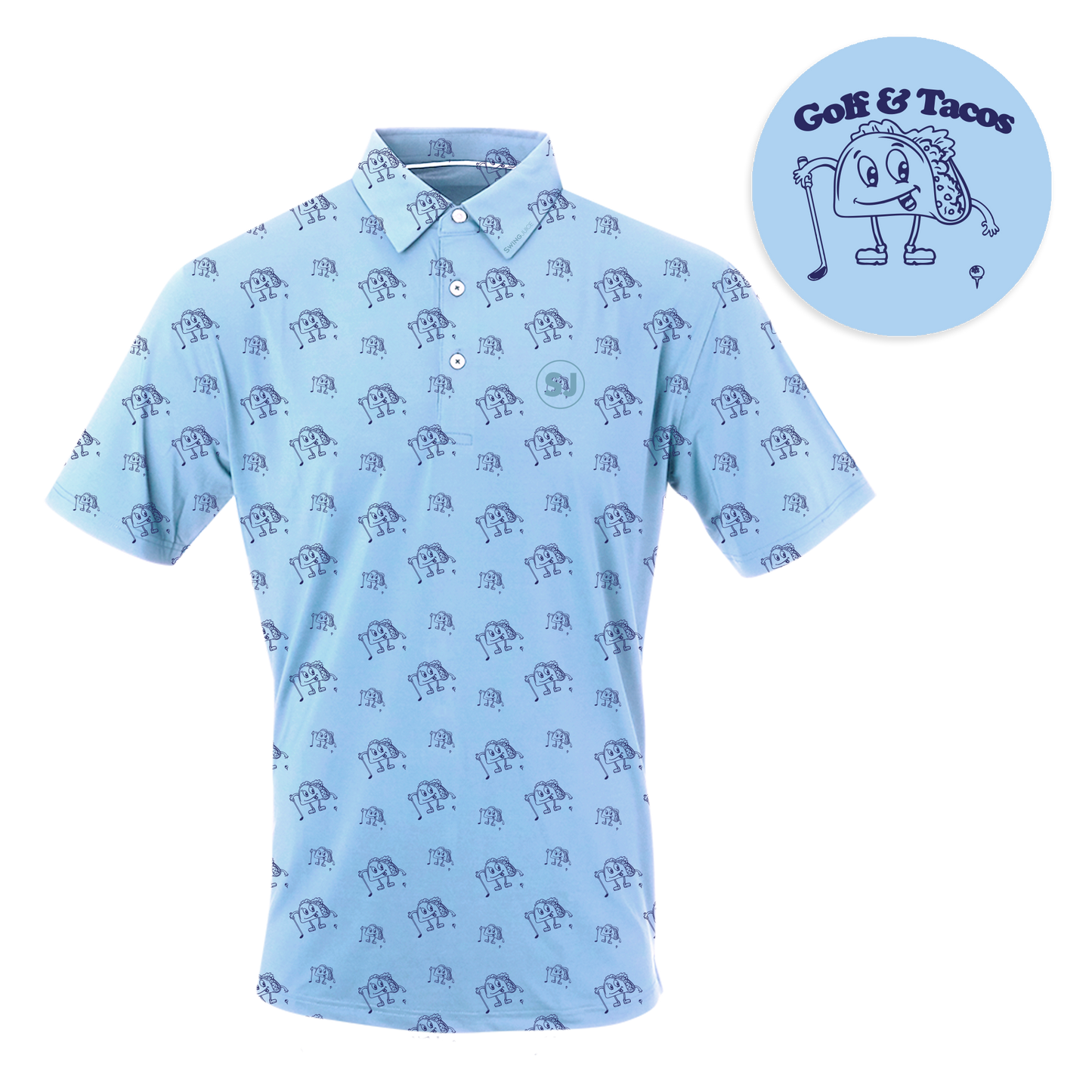 SwingJuice Golf & Tacos Men's Performance Polo-Maui