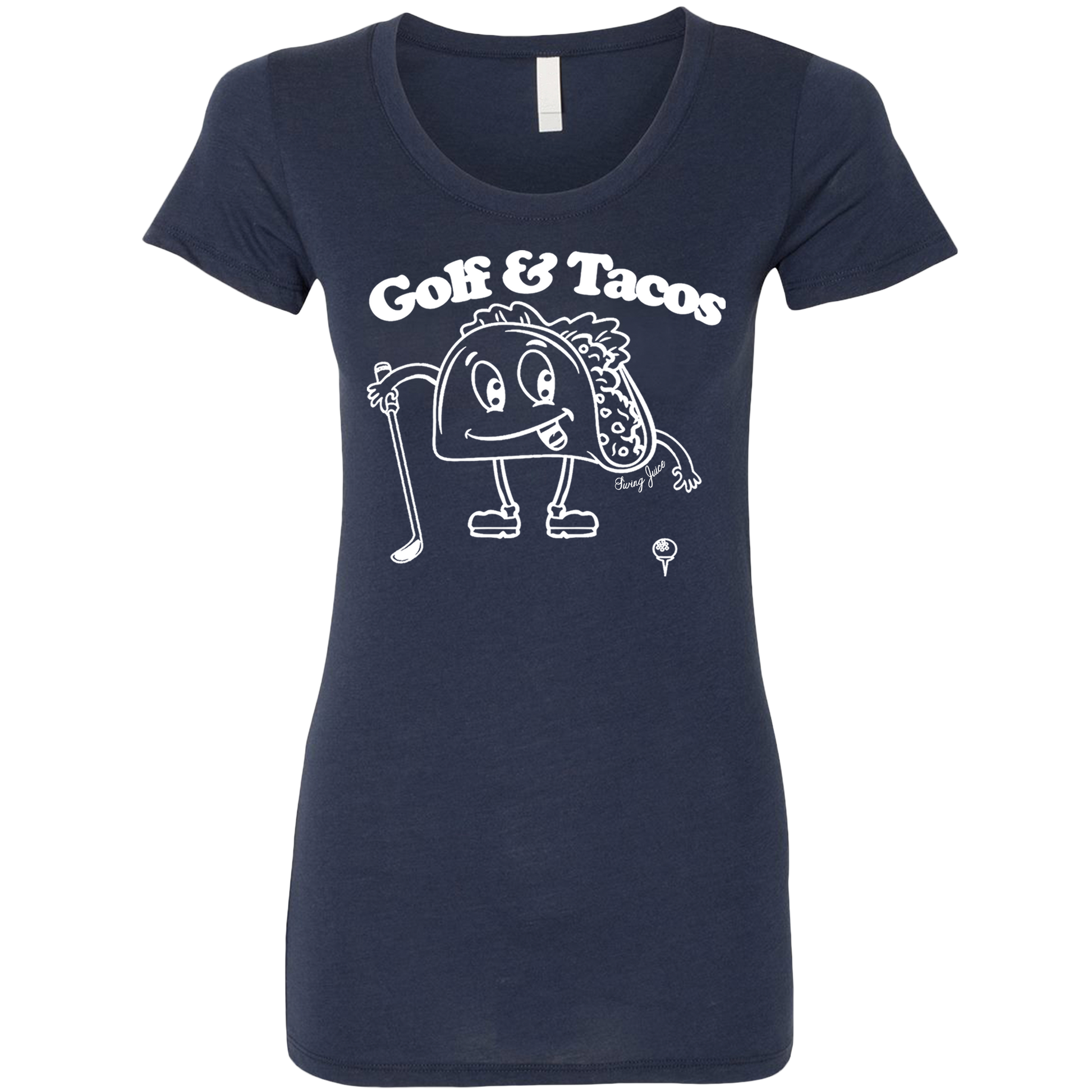 SwingJuice Golf & Tacos Women's Short Sleeve T-Shirt-Navy