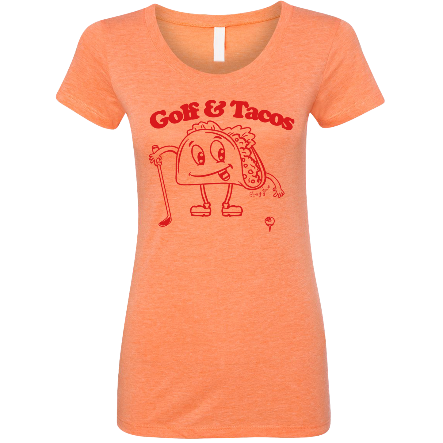 SwingJuice Golf & Tacos Women's Short Sleeve T-Shirt-Orange