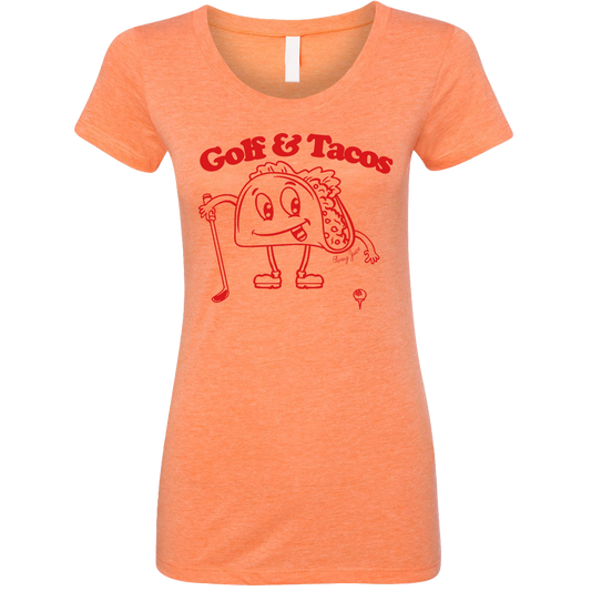 SwingJuice Golf & Tacos Women's Short Sleeve T-Shirt-Orange