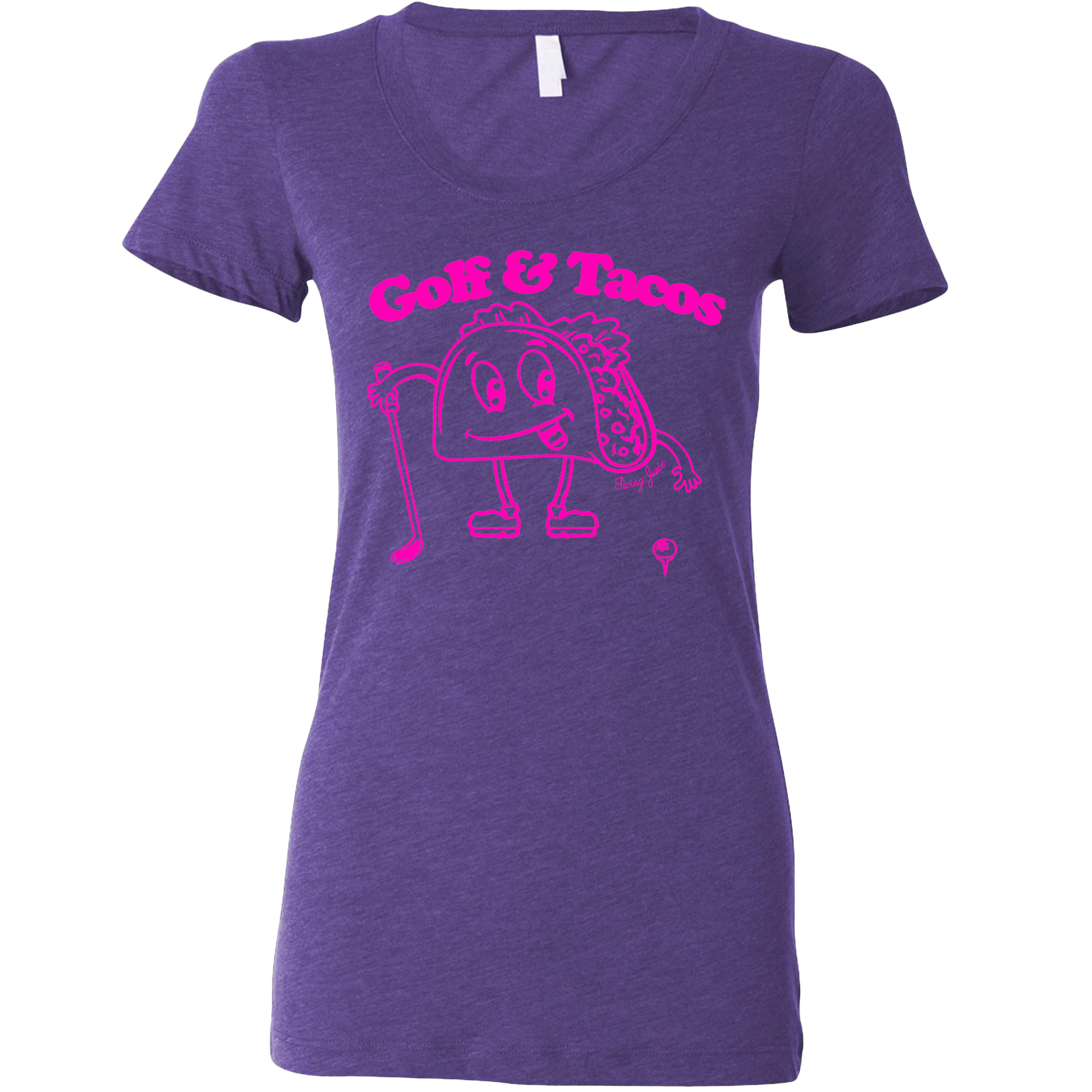 SwingJuice Golf & Tacos Women's Short Sleeve T-Shirt-Purple