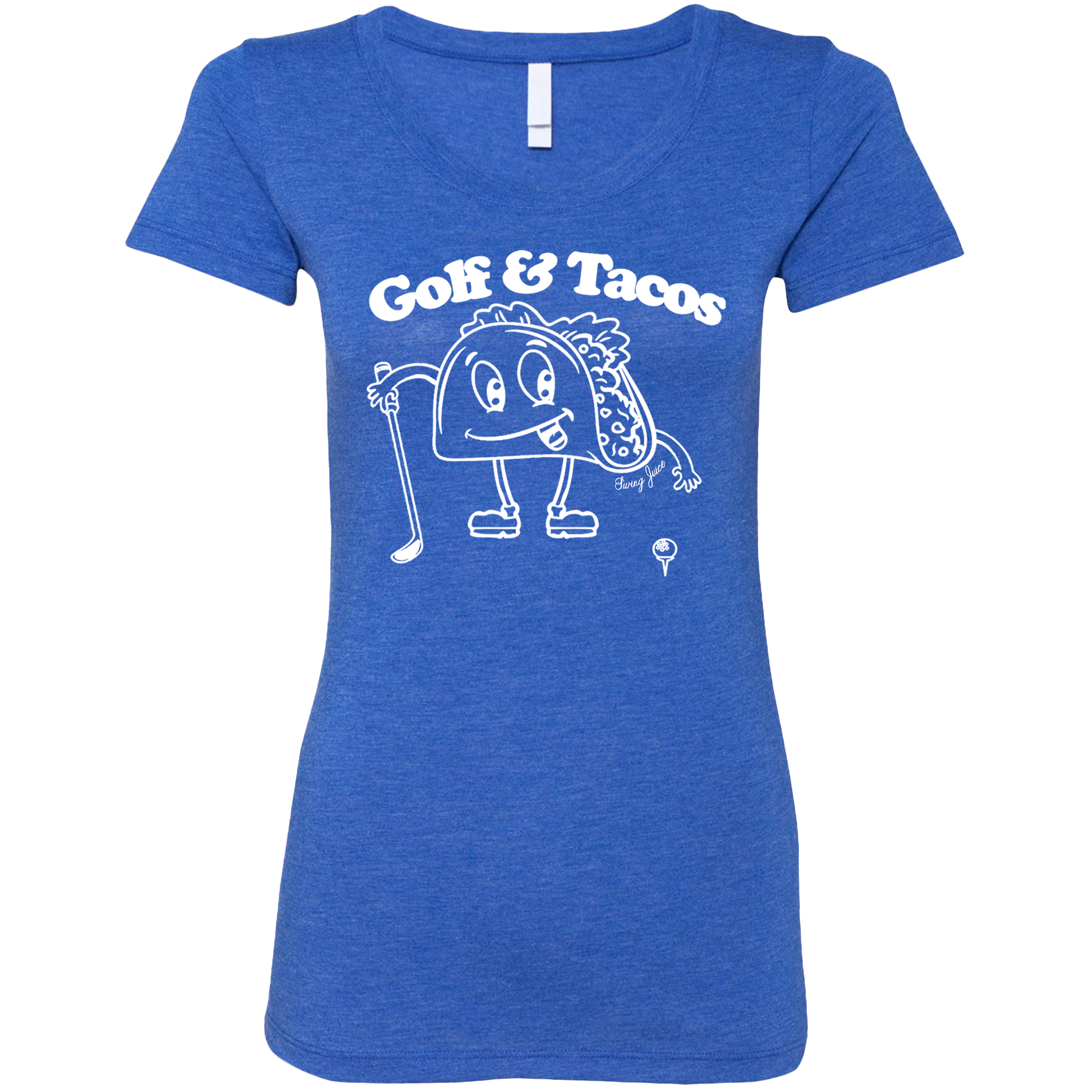 SwingJuice Golf & Tacos Women's Short Sleeve T-Shirt-Royal Blue