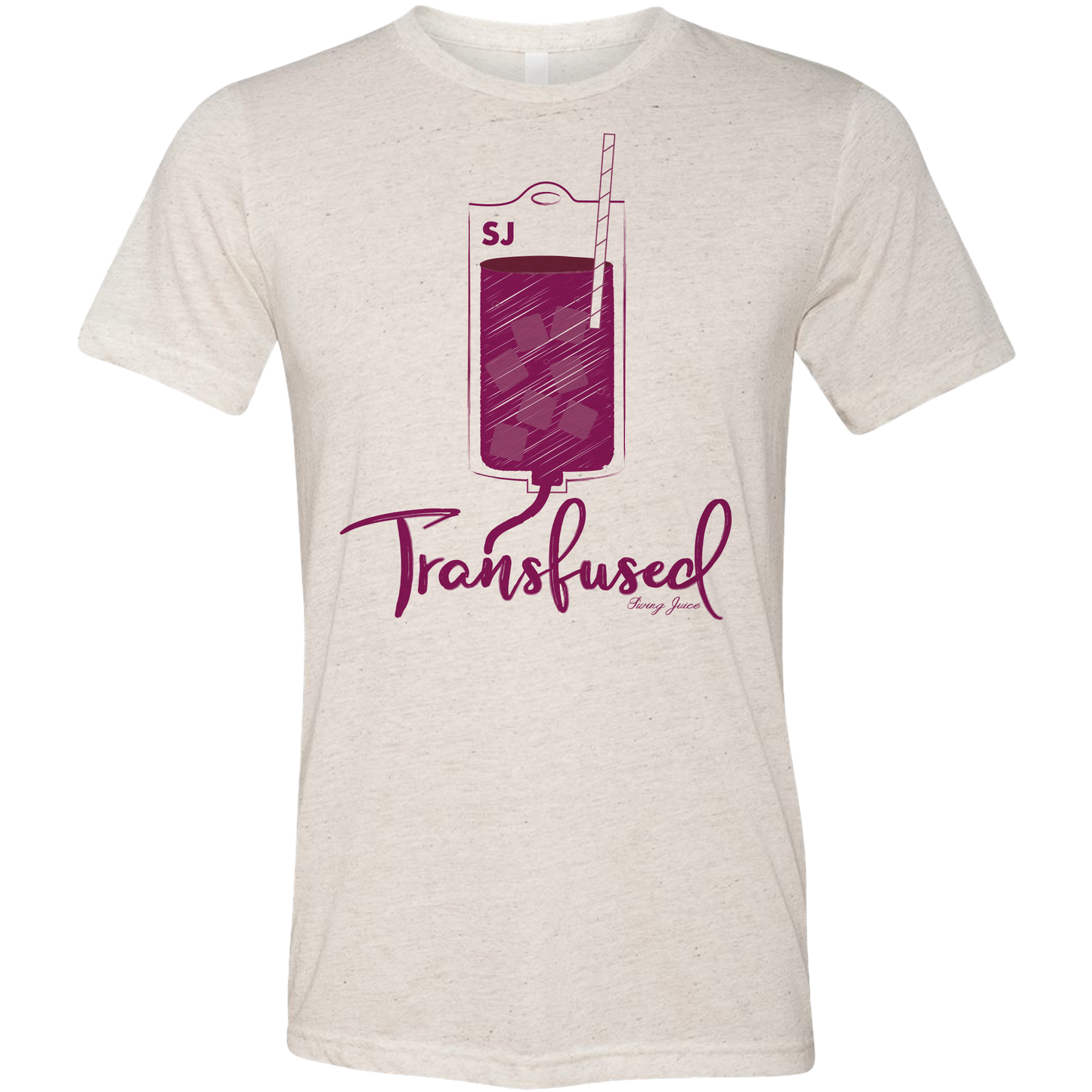 SwingJuice Golf Transfused Unisex Short Sleeve T-Shirt-Oatmeal