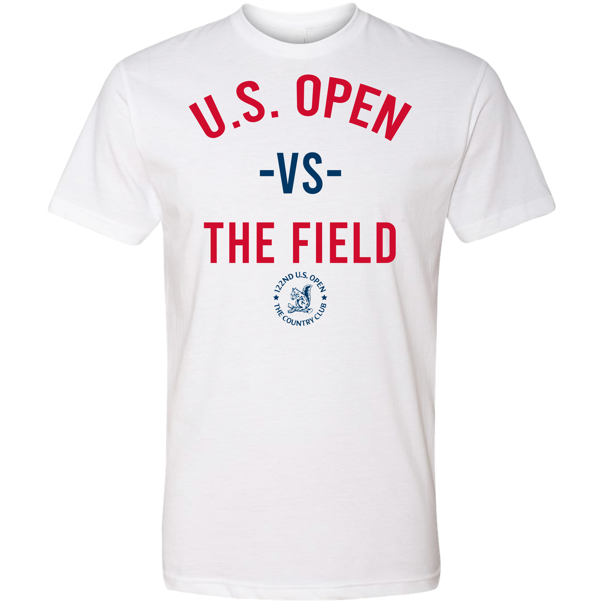 SwingJuice Golf U.S. Open Vs. The Field Unisex Short Sleeve T-Shirt-White