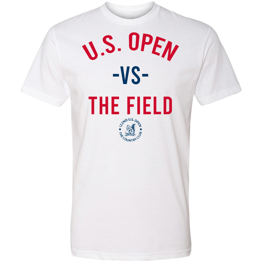 SwingJuice Golf U.S. Open Vs. The Field Unisex Short Sleeve T-Shirt-White