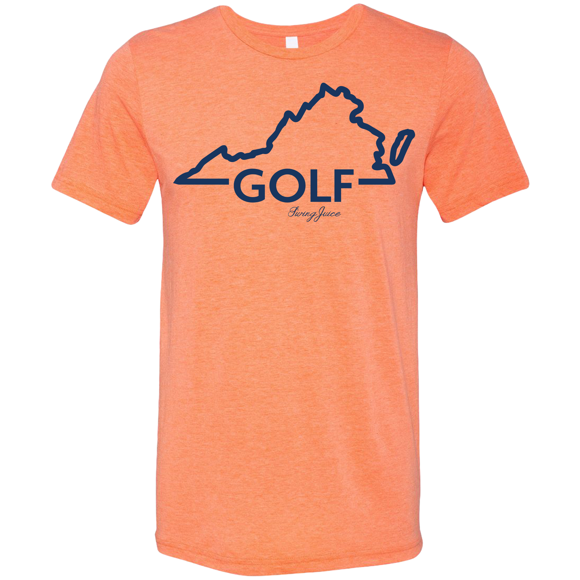 SwingJuice Golf Virginia Unisex Short Sleeve T-Shirt-Orange