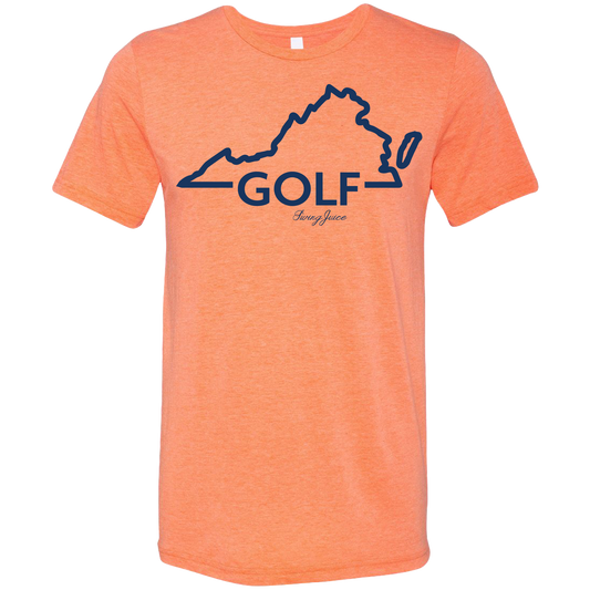 SwingJuice Golf Virginia Unisex Short Sleeve T-Shirt-Orange