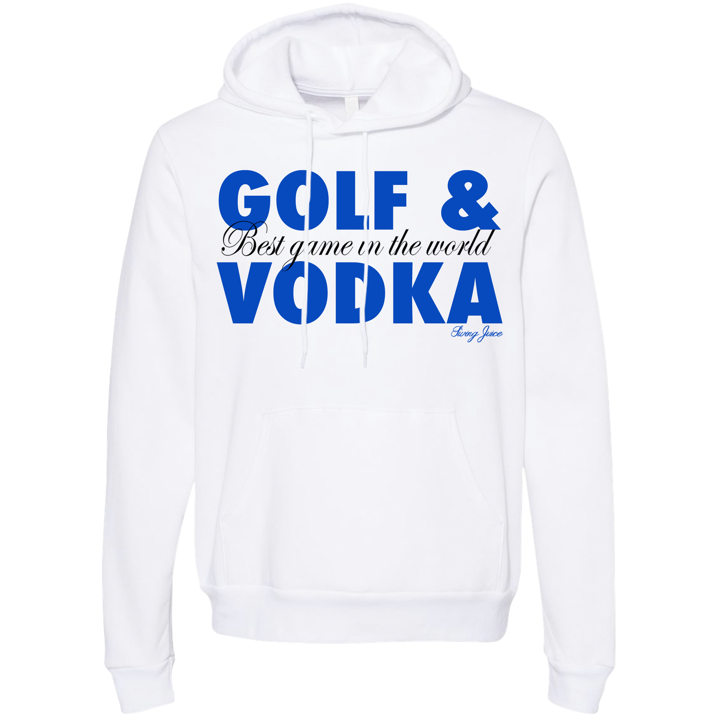 SwingJuice Golf & Vodka Unisex Long Sleeve Hoodie-White