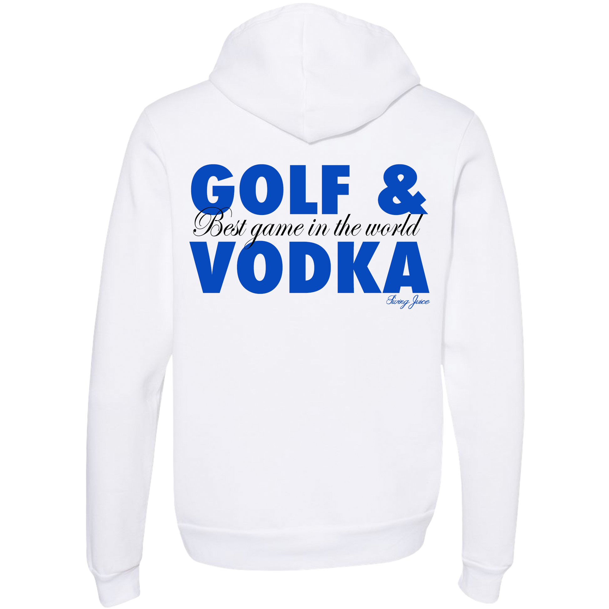 SwingJuice Golf & Vodka New Unisex Long Sleeve Hoodie-White