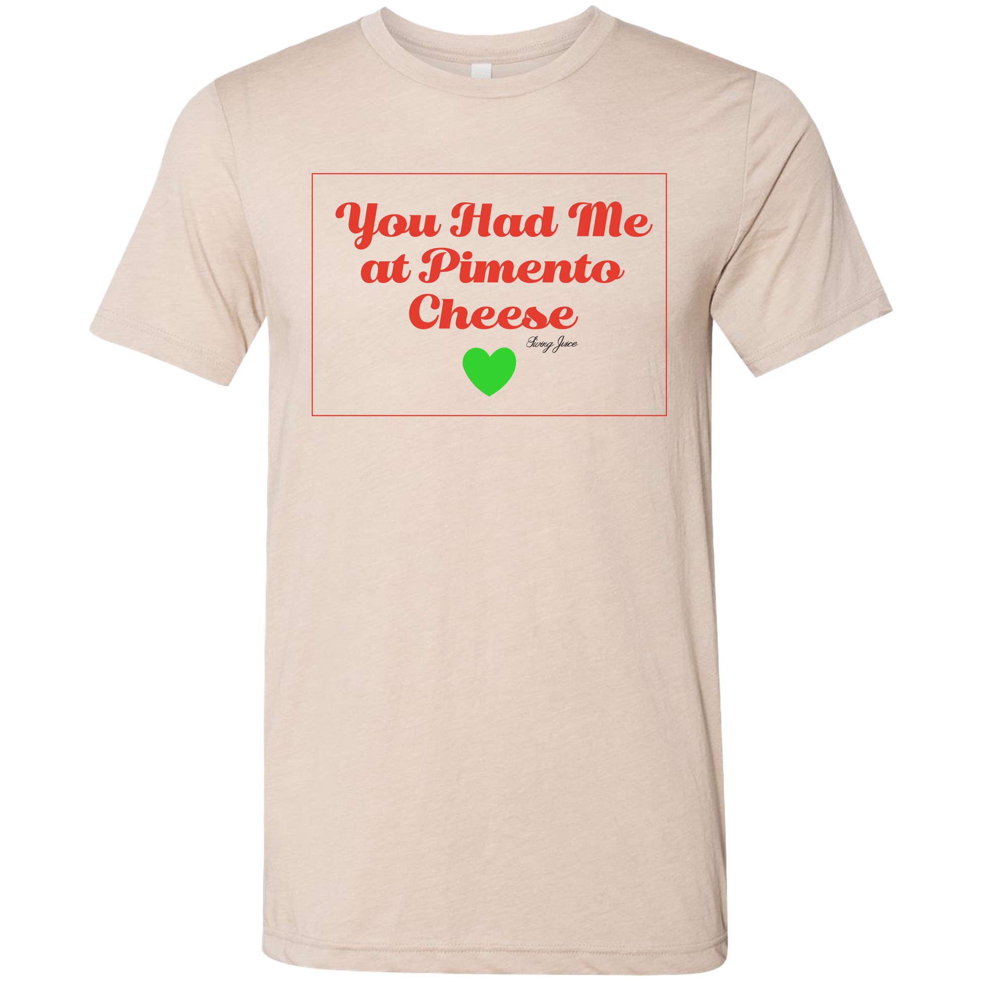 SwingJuice Golf You Had Me At Pimento Cheese Unisex Short Sleeve T-Shirt-Tan