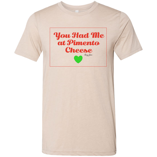 SwingJuice Golf You Had Me At Pimento Cheese Unisex Short Sleeve T-Shirt-Tan