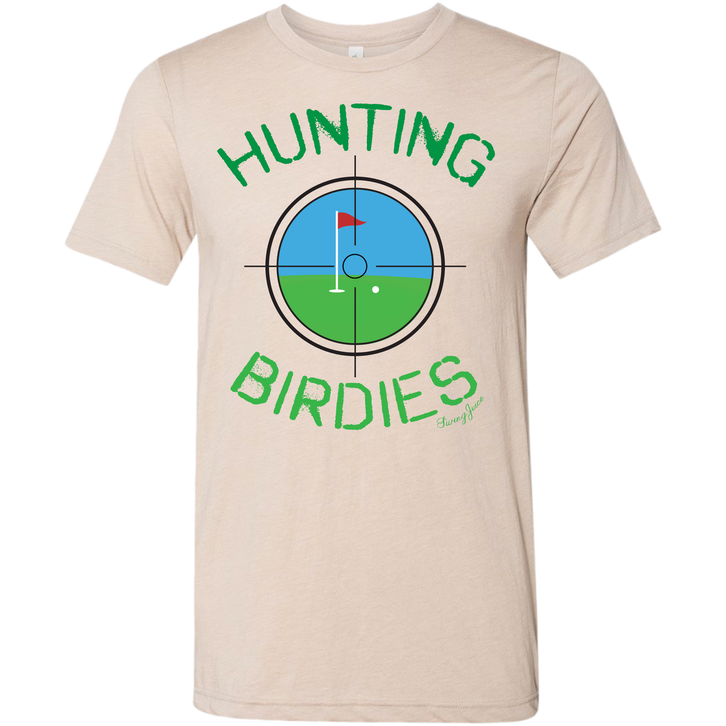 SwingJuice Golf Hunting Birdies Unisex Short Sleeve T-Shirt-Tan