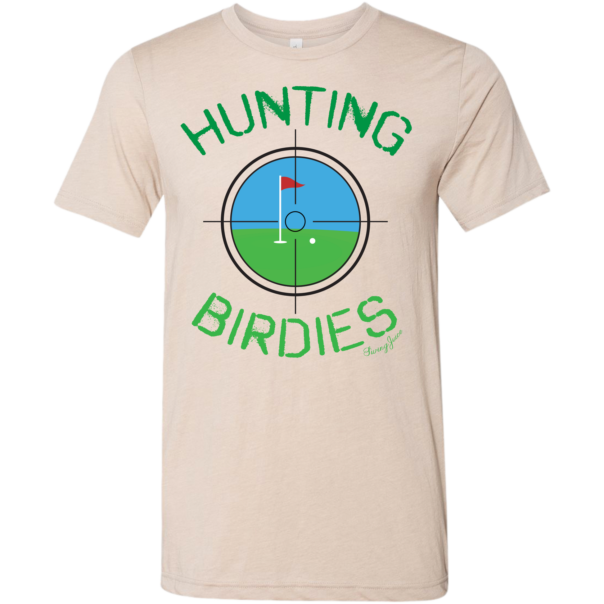 SwingJuice Golf Hunting Birdies Unisex Short Sleeve T-Shirt-Tan