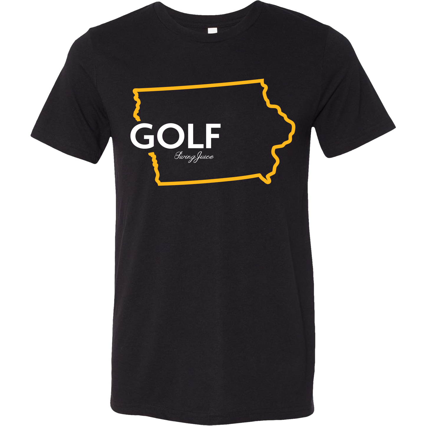 SwingJuice Golf Iowa Unisex Short Sleeve T-Shirt-Black