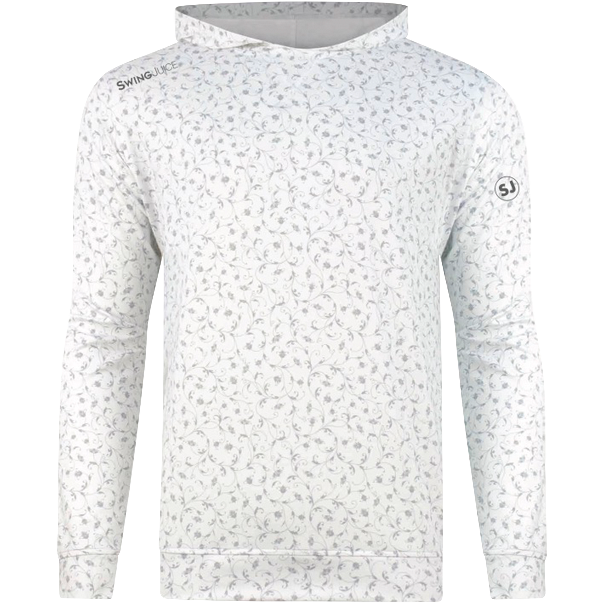 SwingJuice Golf Vineyard Performance Hoodie-White