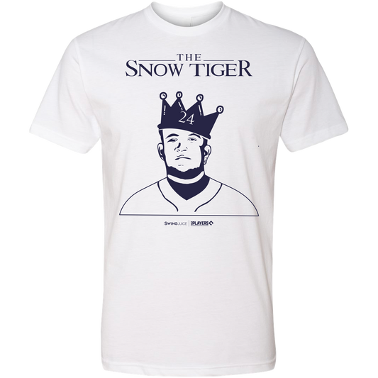 SwingJuice Baseball Miguel Cabrera MLBPA Unisex Short Sleeve T-Shirt-White