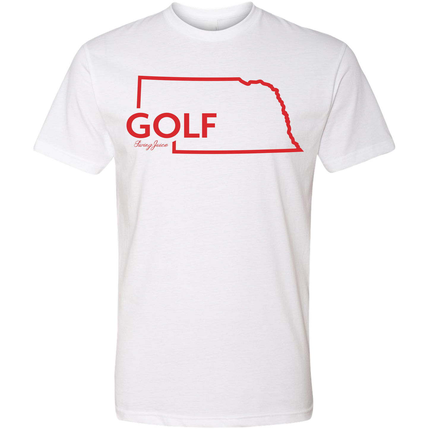 SwingJuice Golf Nebraska Unisex Short Sleeve T-Shirt-White