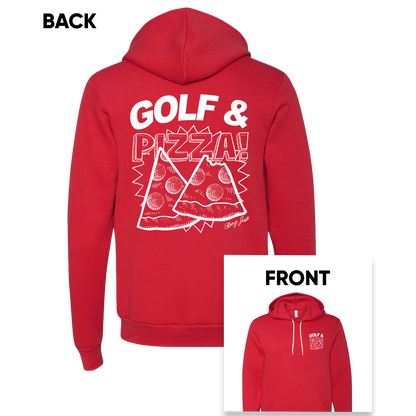 SwingJuice Golf & Pizza New Unisex Long Sleeve Hoodie-Red