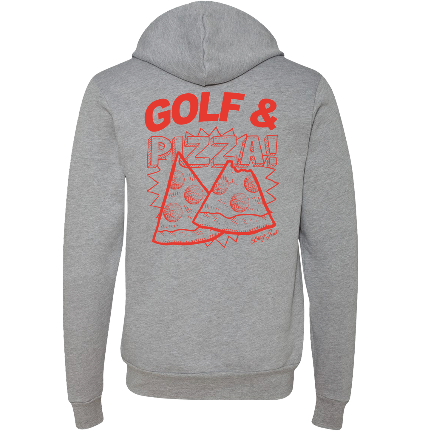 SwingJuice Golf & Pizza New Unisex Long Sleeve Hoodie-Grey