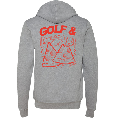 SwingJuice Golf & Pizza New Unisex Long Sleeve Hoodie-Grey