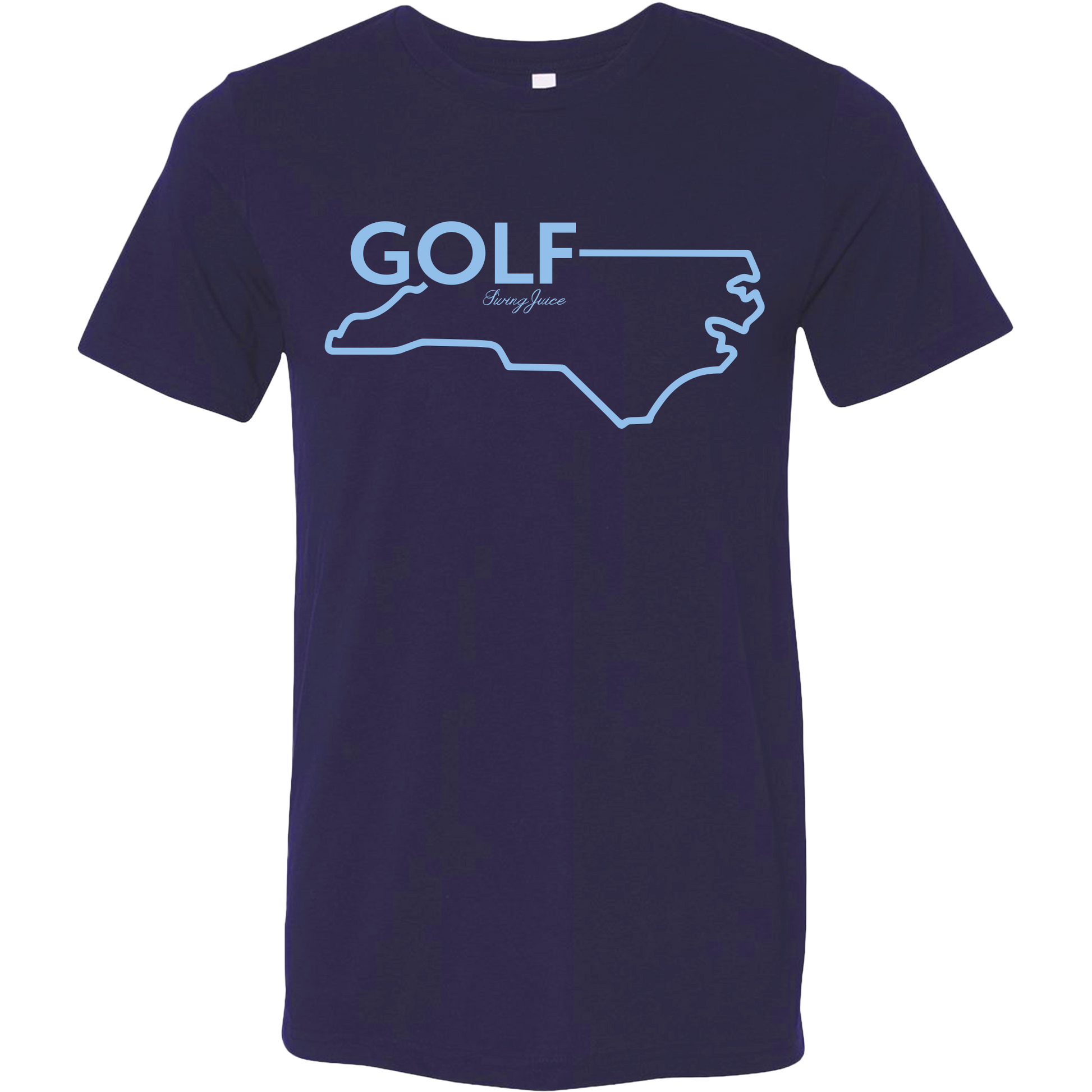 SwingJuice Golf North Carolina Unisex Short Sleeve T-Shirt-Navy