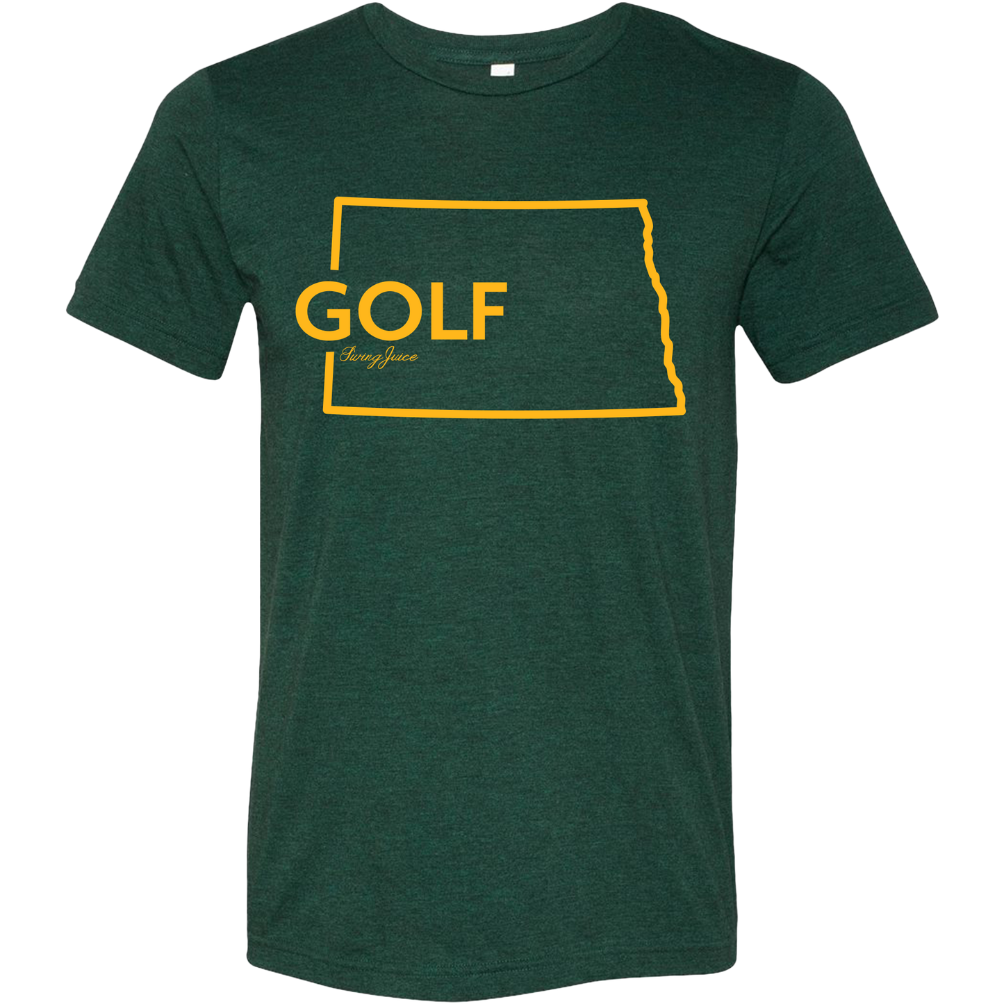 SwingJuice Golf North Dakota Unisex Short Sleeve T-Shirt-Emerald Green