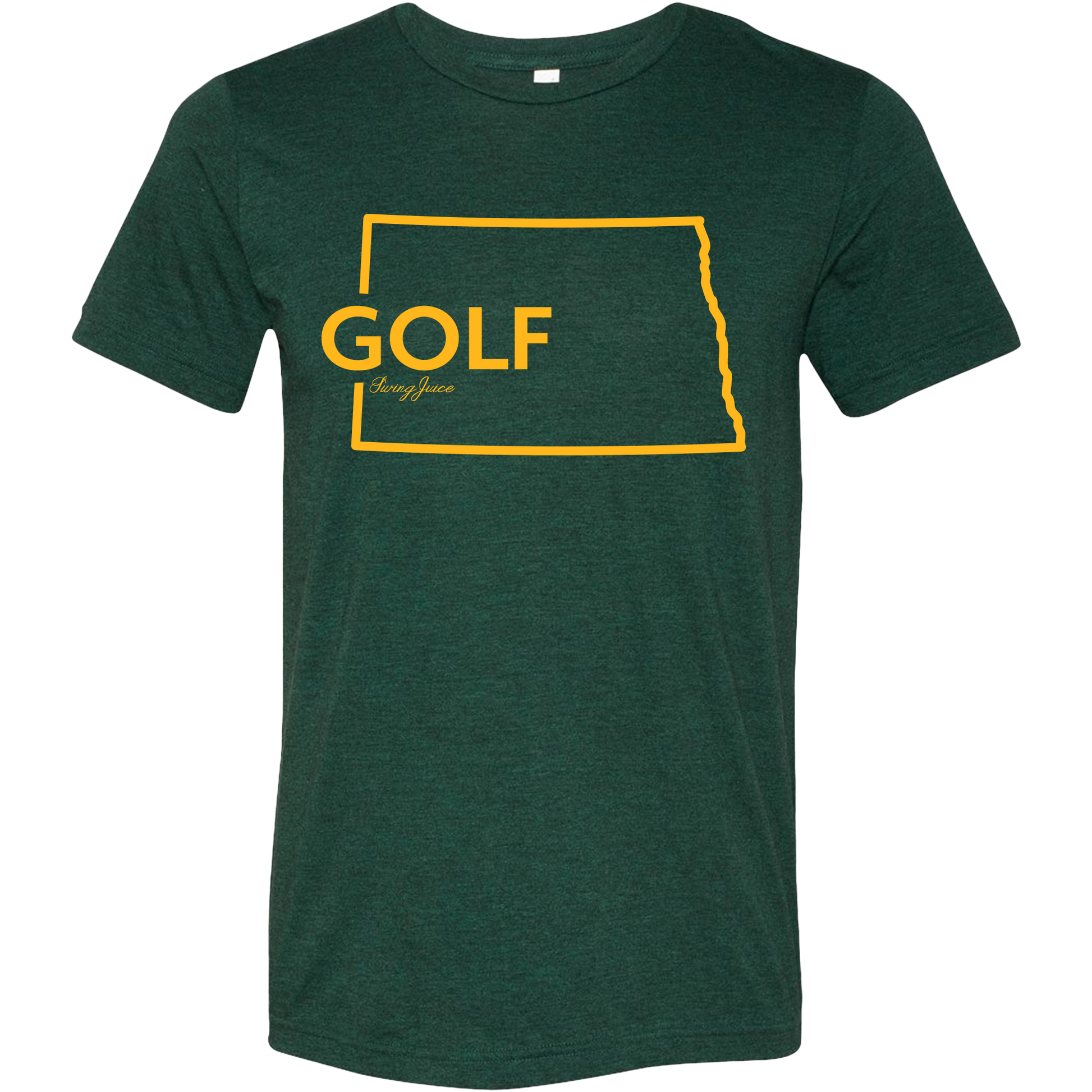 SwingJuice Golf North Dakota Unisex Short Sleeve T-Shirt-Emerald Green