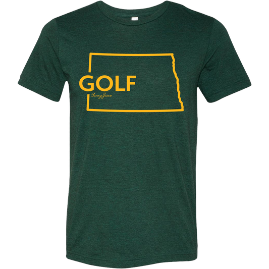 SwingJuice Golf North Dakota Unisex Short Sleeve T-Shirt-Emerald Green