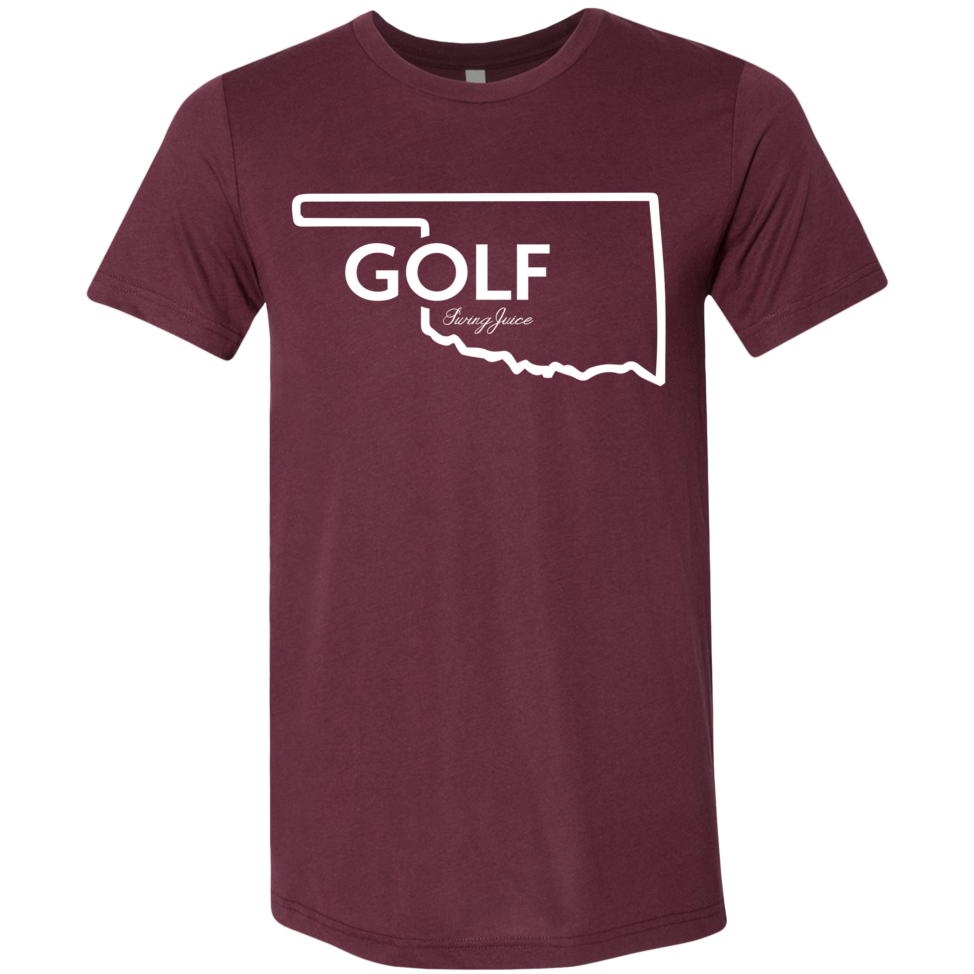 SwingJuice Golf Oklahoma Unisex Short Sleeve T-Shirt-Maroon