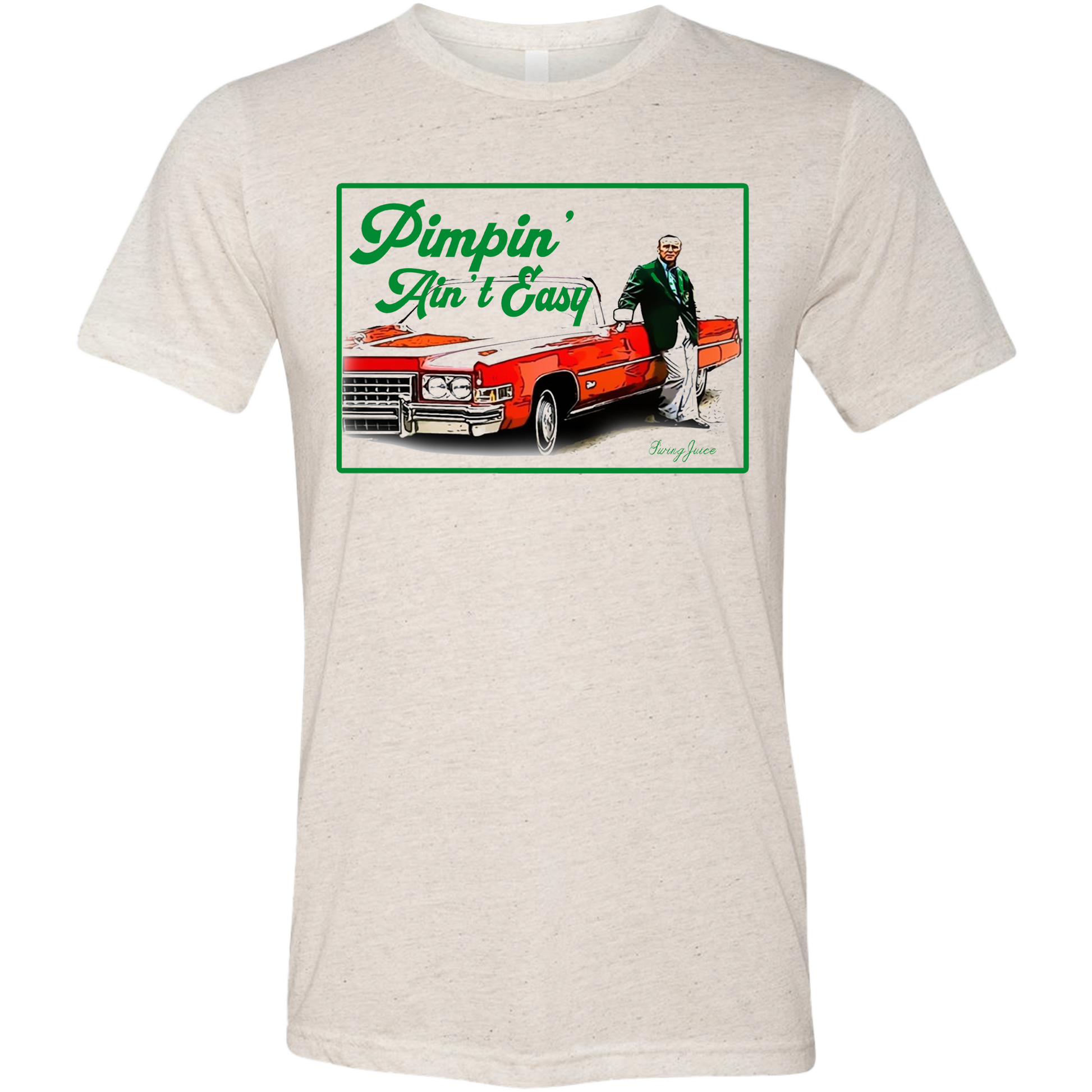 SwingJuice Golf Pimpin' Ain't Easy Unisex Short Sleeve T-Shirt-Oatmeal