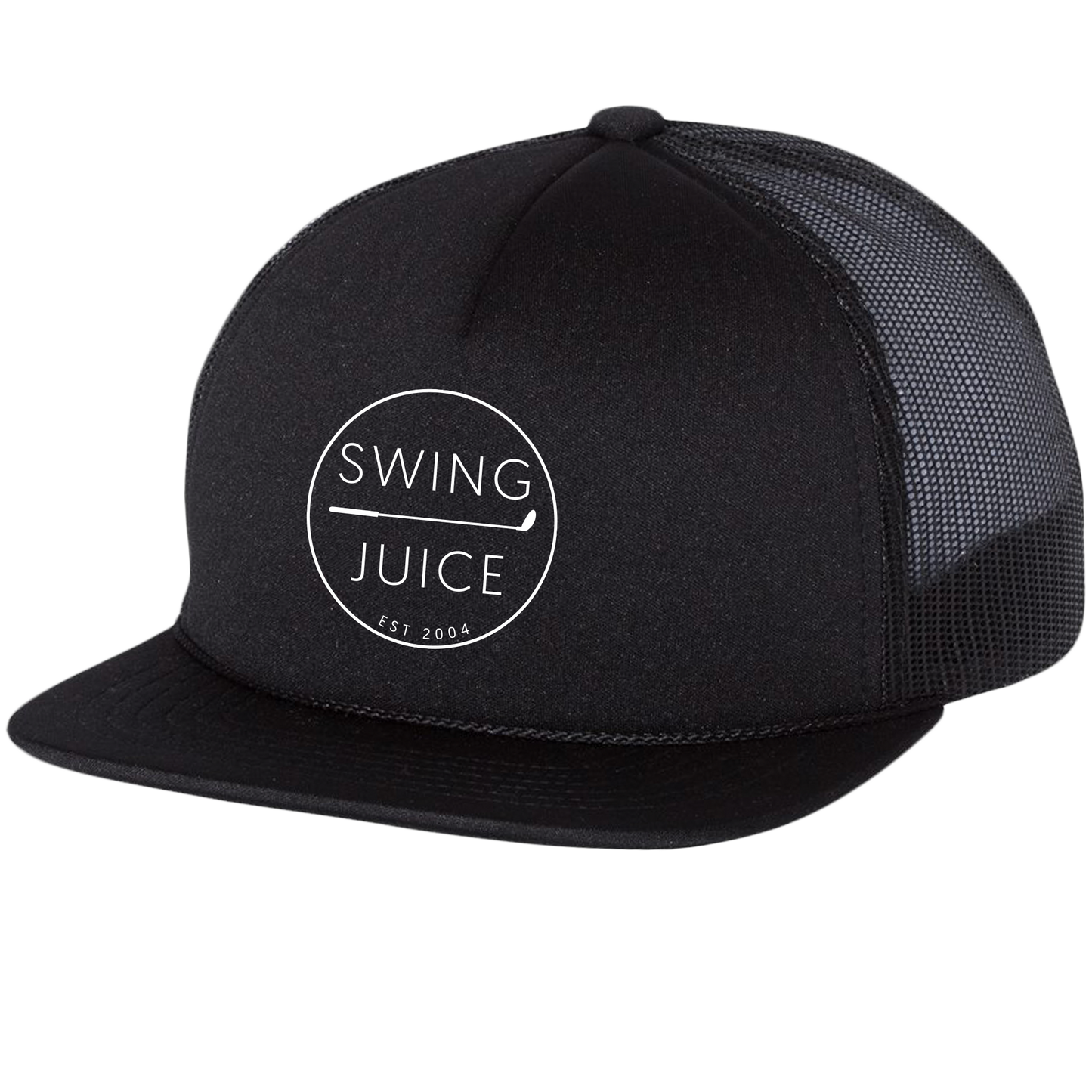 SwingJuice Golf Retro Foam Trucker Hat-Black